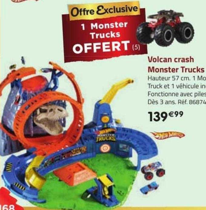 volcan crash monster trucks hot wheels
