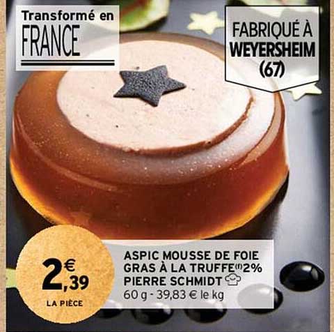 Aspic Mousse De Foie Gras à La Truffe 2% Pierre Schmidt