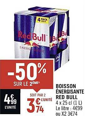 boisson énergisante red bull