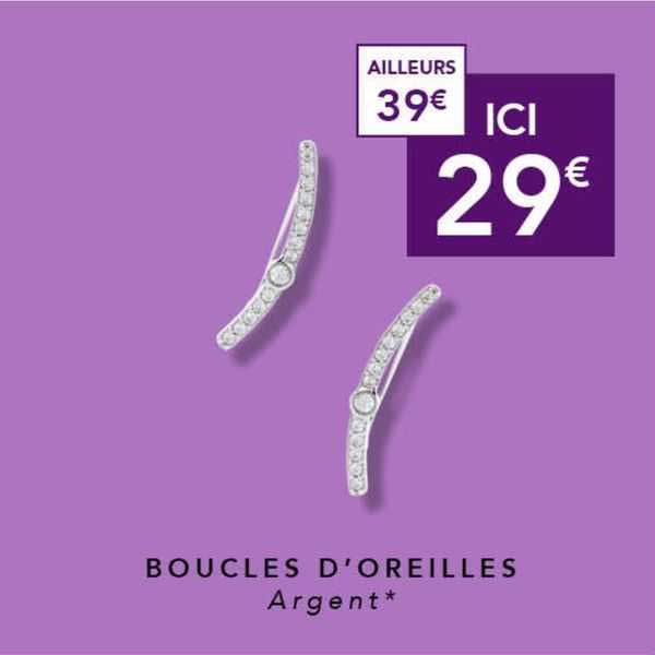 boucles d'oreilles argent