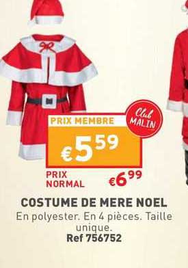 Costume De Mère Noël