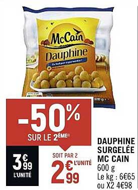 dauphine surgelée mc cain