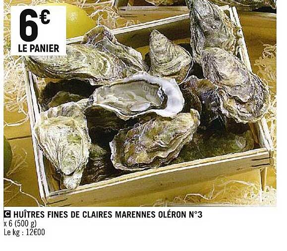 huîtres fines de claires marennes oléron n°3