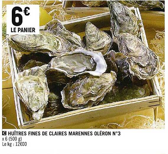 huîtres fines de claires marennes oléron n°3