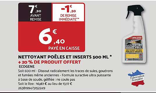 Nettoyant Peoles Et Enserts 500 Ml + 20 % De Produit Offert Ecogene