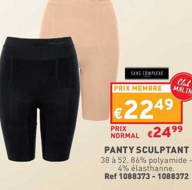 panty sculptant sans complexe