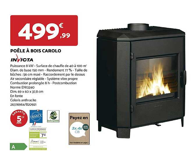 Poêle à Bois Carolo Invicta