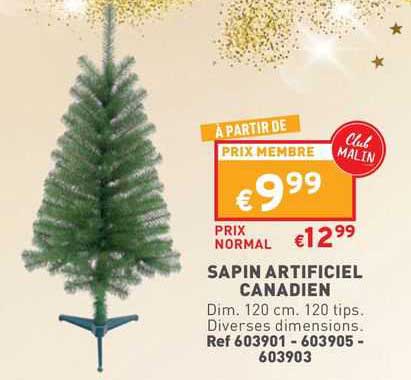 sapin artificiel canadien