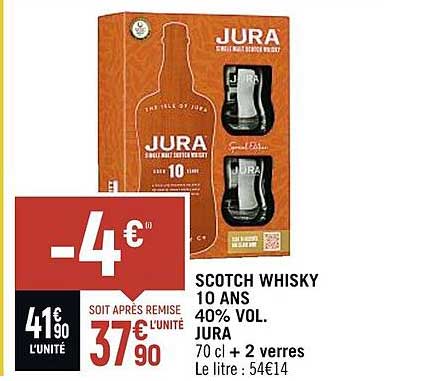 scotch whisky 10 ans 40% vol. jura