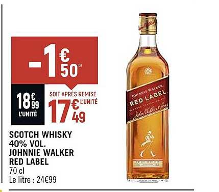 scotch whisky 40% vol. johnnie walker red label