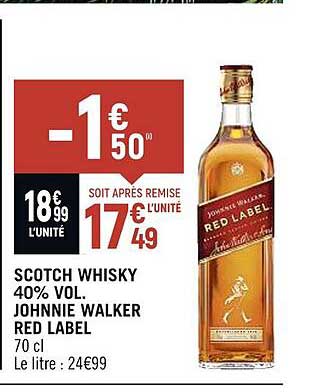 scotch whisky 40% vol. johnnie walker red label