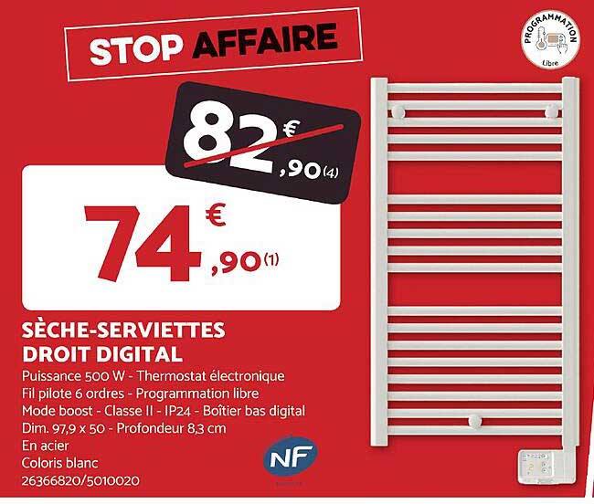 sèche-serviettes droit digital