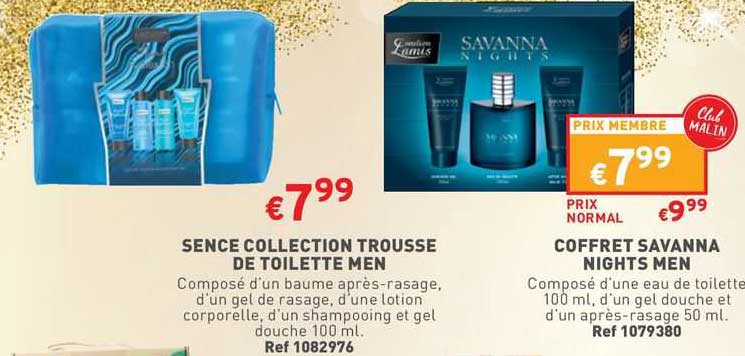 Sence Collection Trousse De Toilette Men, Coffret Savanna Nights Men