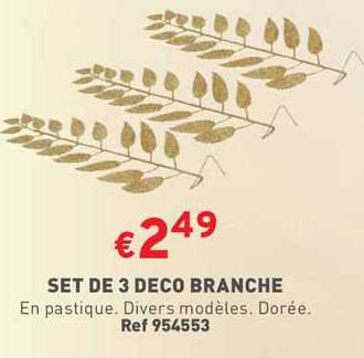 Set De 3 Déco Branche