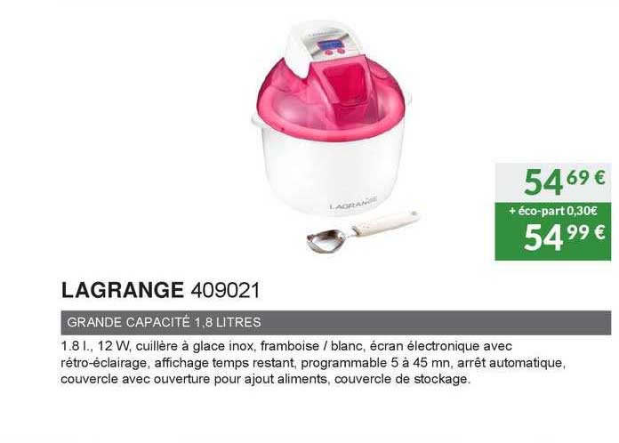 lagrange grande capacité 1,8 litres