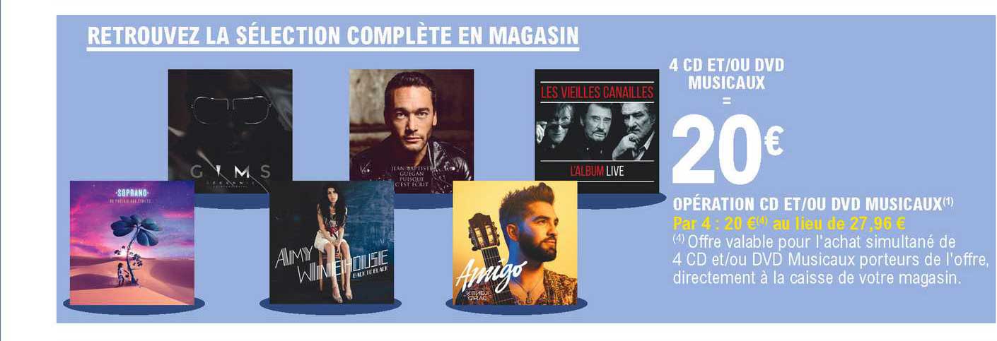 4 cd et-ou dvd musicaux