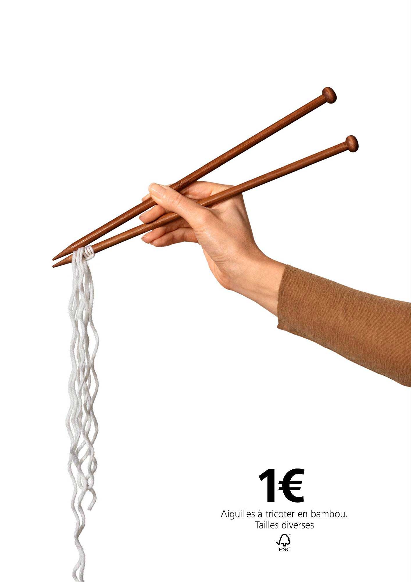 aiguilles à tricoter en bambou