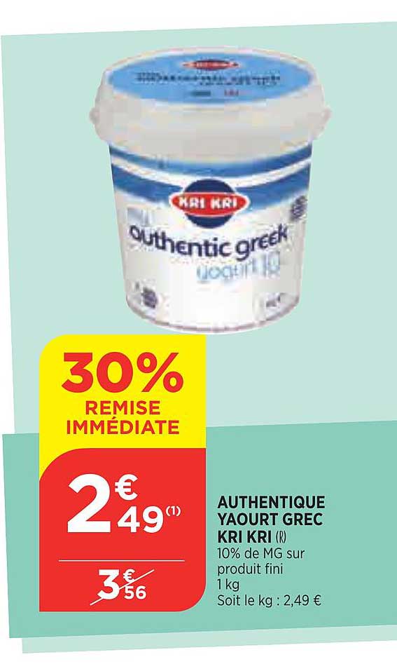 Authentique Yaourt Grec Kri Kri
