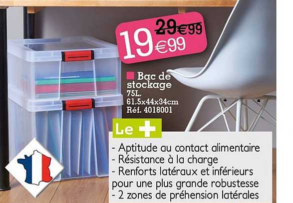 Bac De Stockage 75l