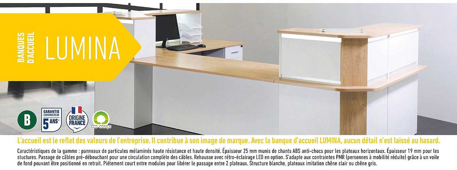 banques d'accueil lumina