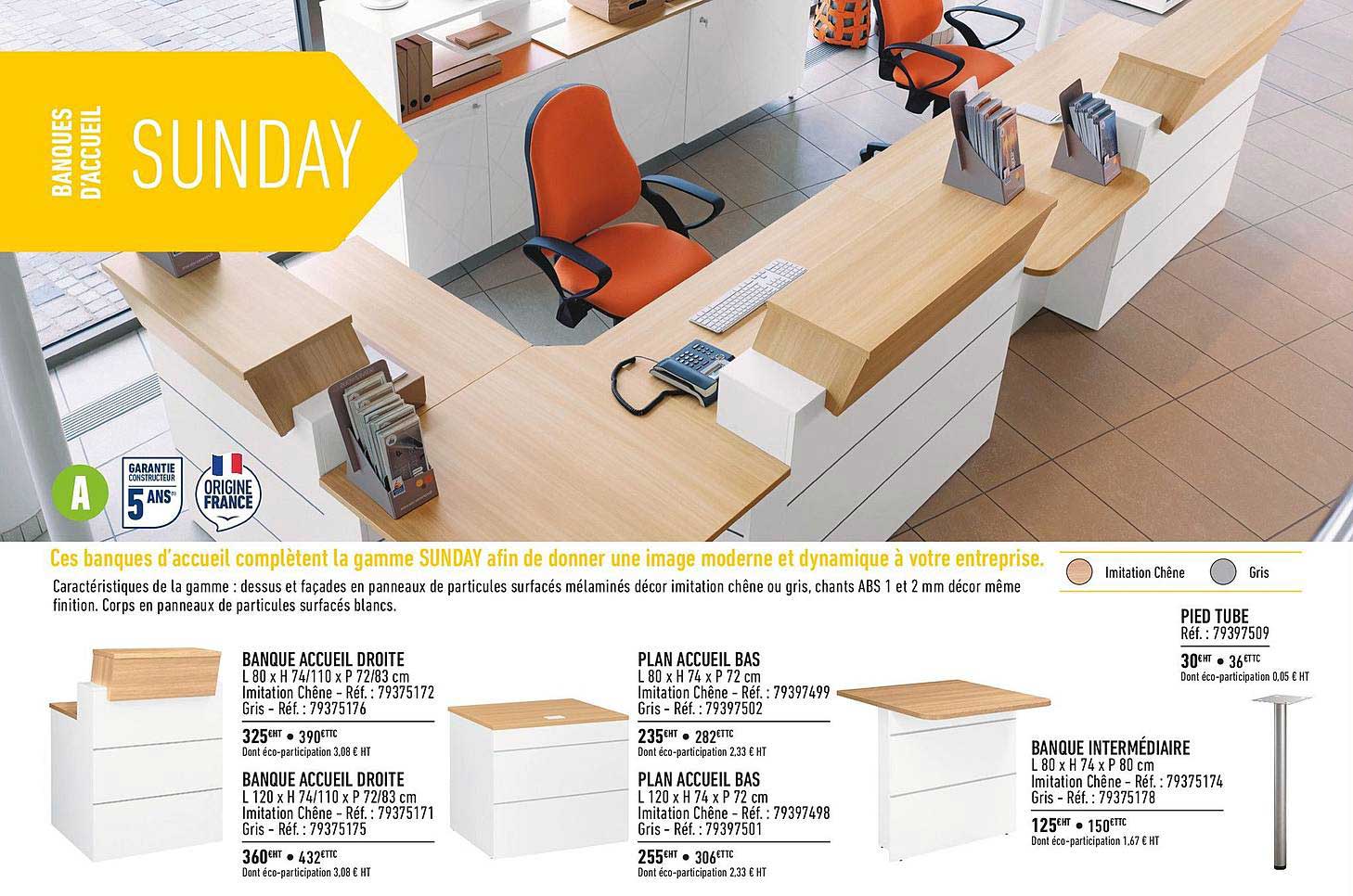 banques d'accueil sunday