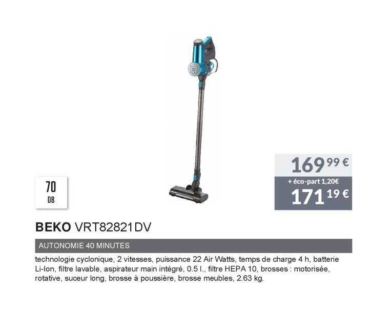 beko autonomie 40 minutes
