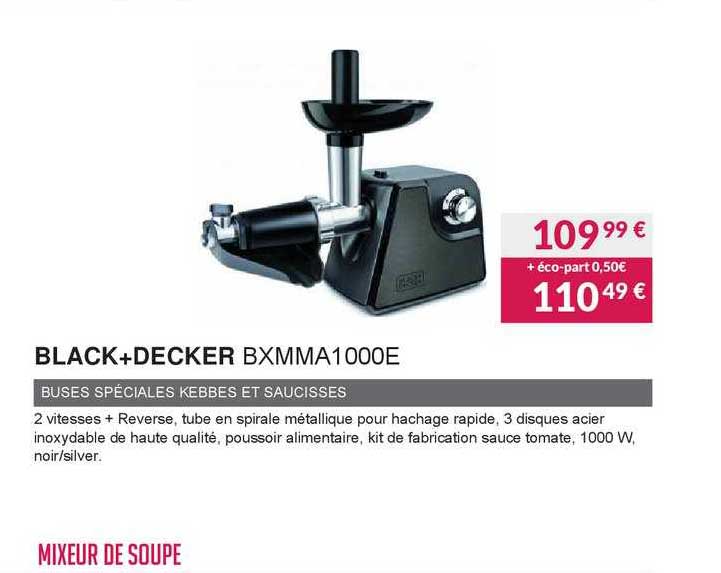 black+decker buses spéciales kebbes et saucisses