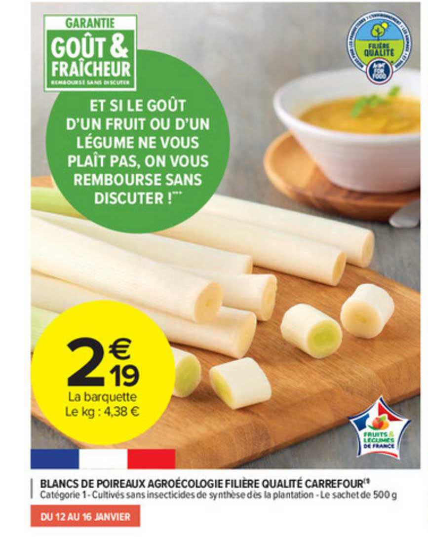 Blancs De Poireaux Agroécologie Filière Qualité Carrefour