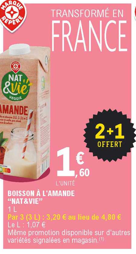 boisson à l'amande "nat&vie"