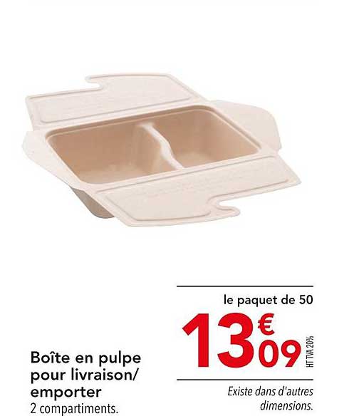 Boîte En Pulpe Pour Livraison-emporter