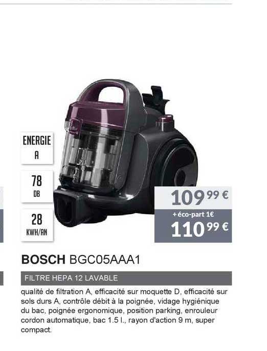 bosch filtre hepa 12 lavable
