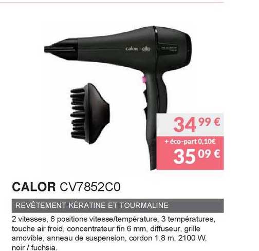 calor revêtement kératine et tourmaline