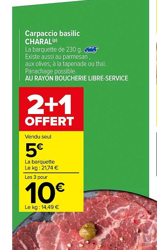 Carpaccio Basilic Charal