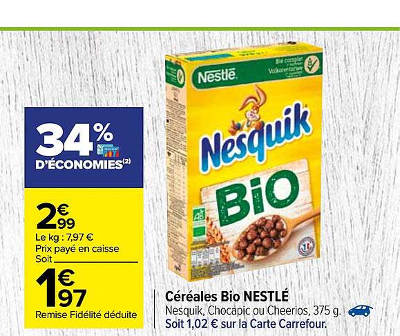 Céréales Bio Nestlé