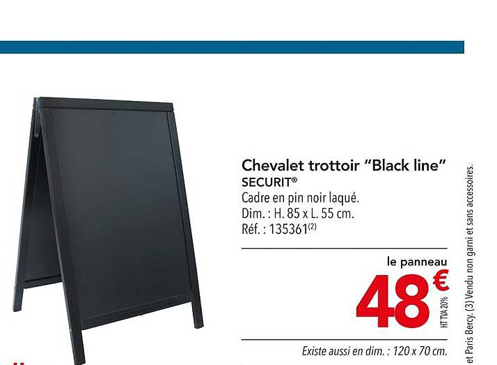 chevalet trottoir "black line" securit