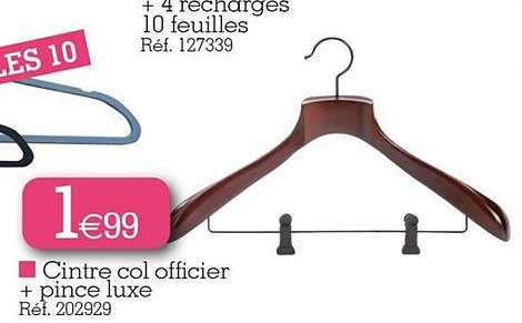 cintre col officier + pince luxe