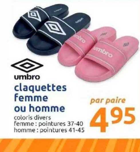 Claquettes Femme Ou Homme Umbro