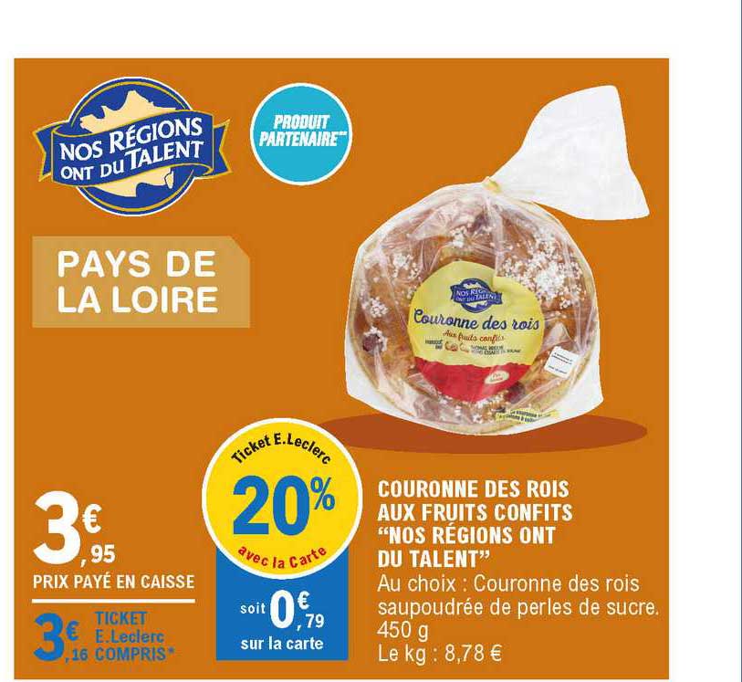 couronne des rois aux fruits confits "nos régions ont du talent"