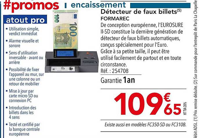 détecteur de faux billets formarec