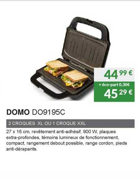 domo 2 croques xl ou 1 croque xxl