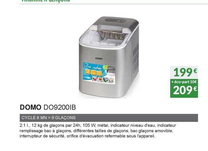 domo cycle 8 mn = 9 glaçons