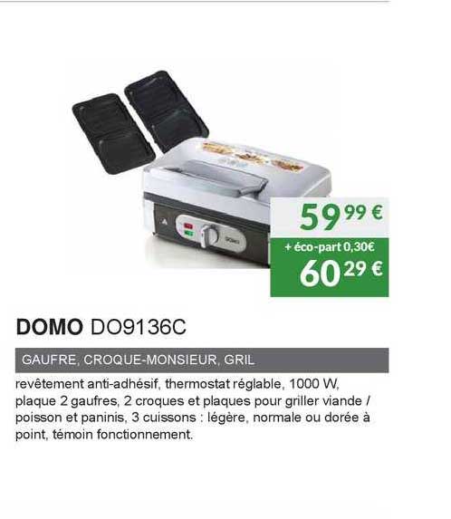 domo gaufre, croque-monsieur, gril