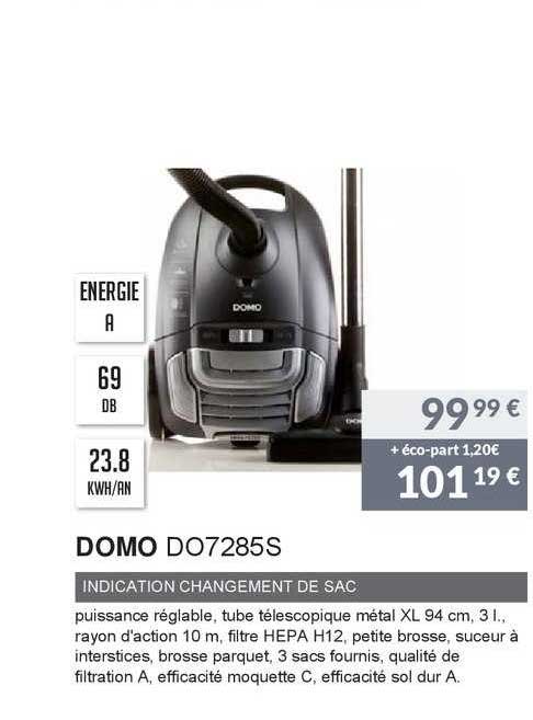 domo indication changement de sac
