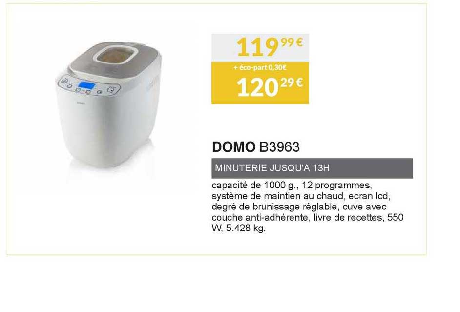 domo minuterie jusqu'à 13h