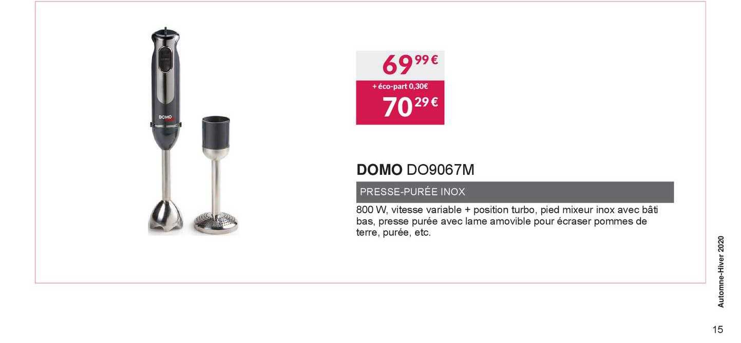 domo presse-purée inox