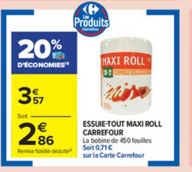 Essuie-tout Maxi Roll Carrefour