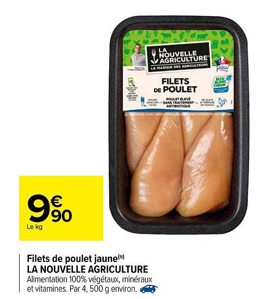 filets de poulet jaune la nouvelle agriculture