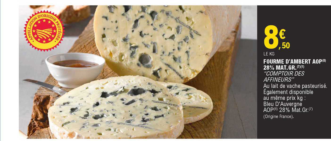 fourme d'ambert aop 28% mat. gr. "comptoir des affineurs"