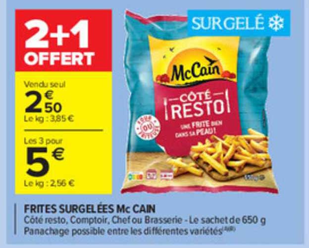 frites surgelées mc cain