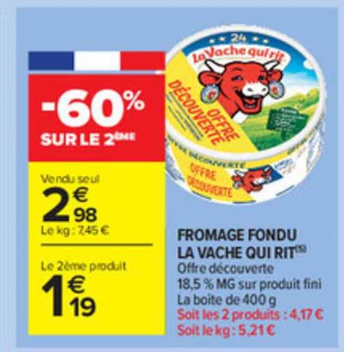fromage fondu la vache qui rit